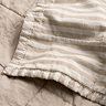 Hebden Stripe 150x200cm Bedspread - Natural and Stone