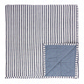 Hebden Navy Dark Blue striped bedspread