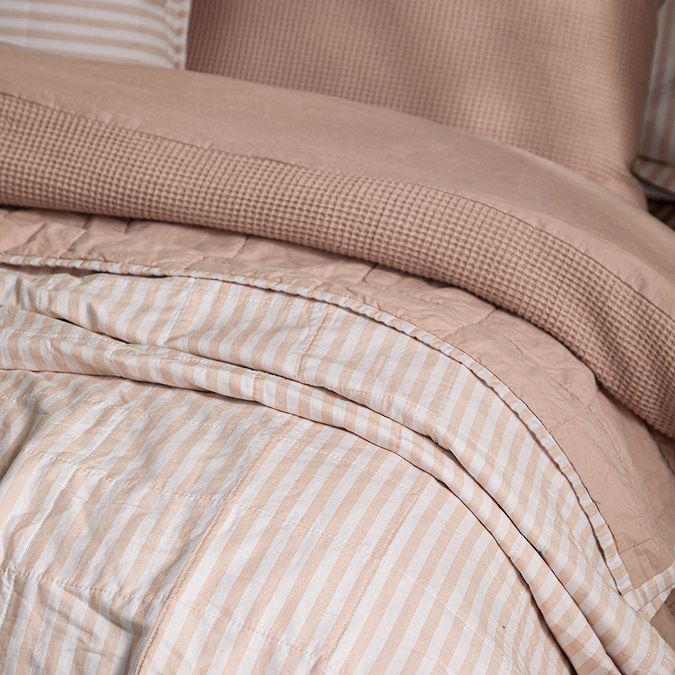 hebden bedspread blush and cotta