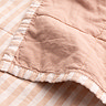 Hebden Stripe 265x265cm Bedspread Blush and Cotta