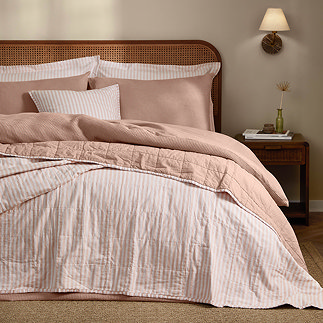hebden bedspread blush and cotta