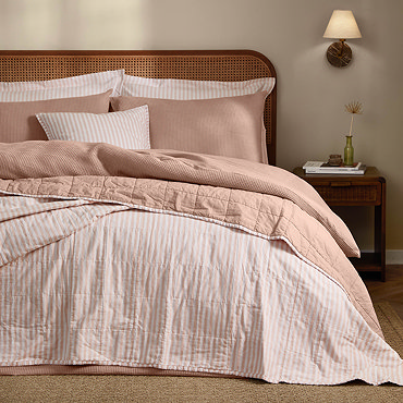 hebden bedspread blush and cotta