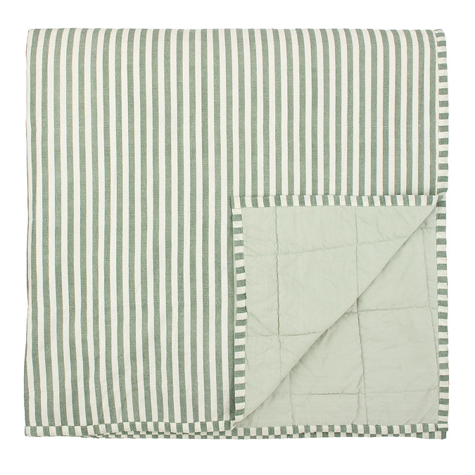 Hebden bedspread in forest and bay green