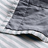 Hebden Stripe 265x265cm bedspread mineral denim blue