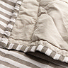 Hebden Stripe 265x265cm Bedspread Mole and Stone
