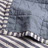 Hebden Stripe bedspread 265x265cm Navy and denim blue