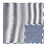 Hebden Stripe bedspread 265x265cm Navy and denim blue