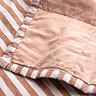 Hebden Stripe 265x265cm Bedspread Pecan and Cotta