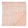 Hebden Stripe 265x265cm Bedspread Pecan and Cotta