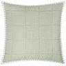 Hebden Feather Cushion 55x55cm Eucalyptus and bay green image 