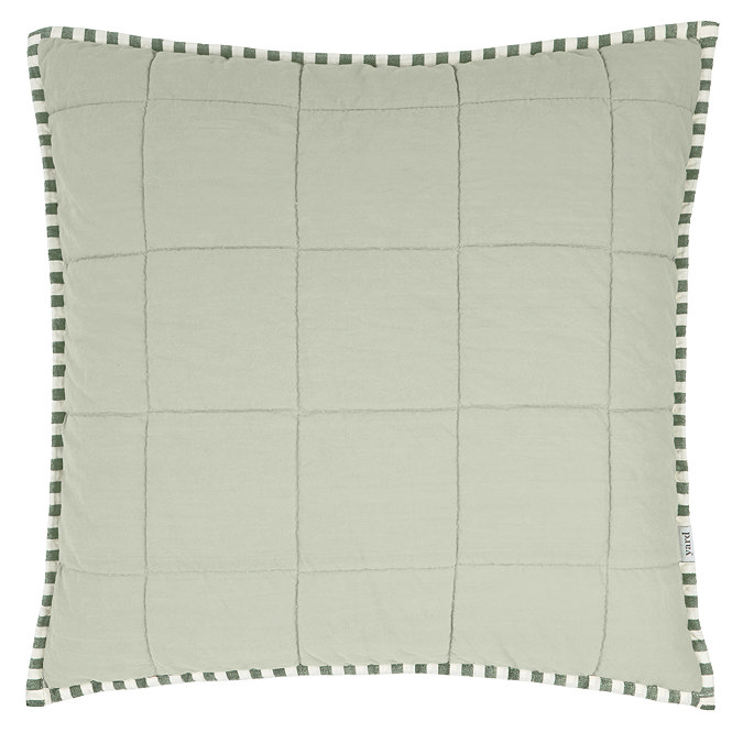 Hebden Feather Cushion 55x55cm Forest and bay green image 