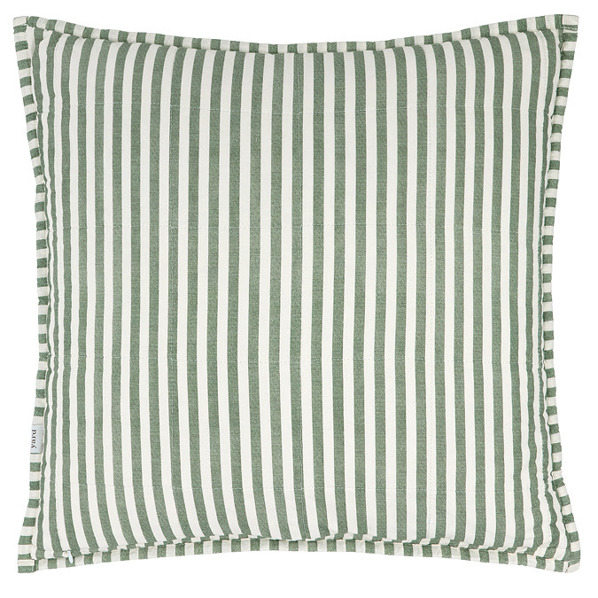 Hebden Feather Cushion 55x55cm Forest and bay green image 