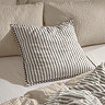 Hebden Stripe 55x55cm feather cushion Mole & Stone image