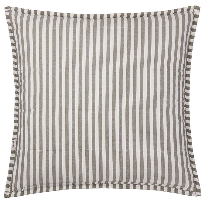 Hebden Stripe 55x55cm feather cushion Mole & Stone image
