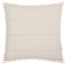Hebden Stripe 55x55cm feather cushion Natural & Stone image