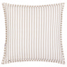 Hebden Stripe 55x55cm feather cushion Natural & Stone image