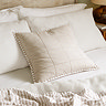 Hebden Stripe 55x55cm feather cushion Natural & Stone image