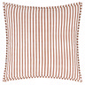 Hebden Stripe 55x55cm feather cushion Pecan & Cotta image
