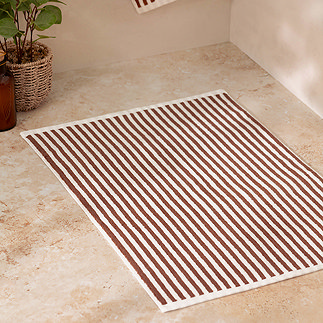 Hebden Stripe Bath Mat - Pecan main image