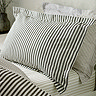 Hebden pillowcase in black on bed image 1