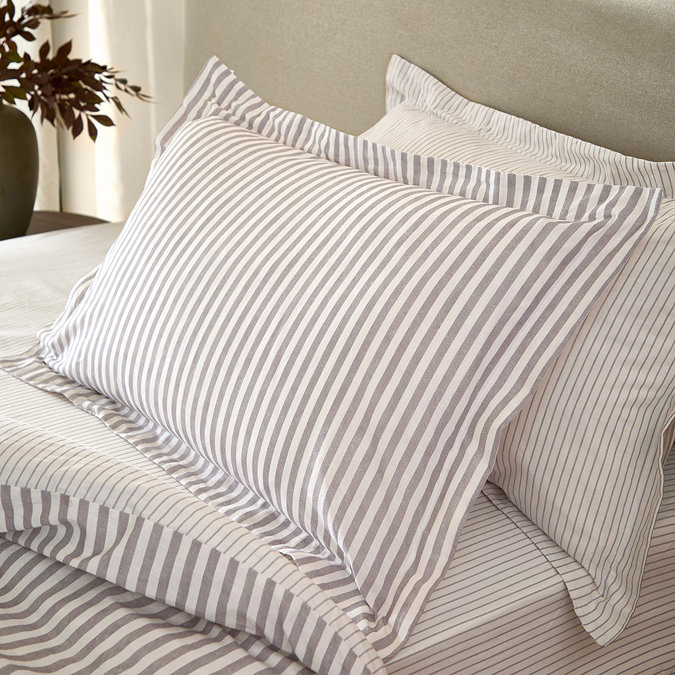 hebden pillowcase mauve on bed image 1