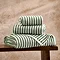 Hebden Stripe Towel - Forest Green main image
