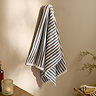 Hebden stripe towel imagery mineral blue