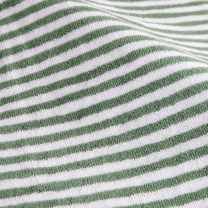 Hebden Stripe Towel - Forest Green carousel image