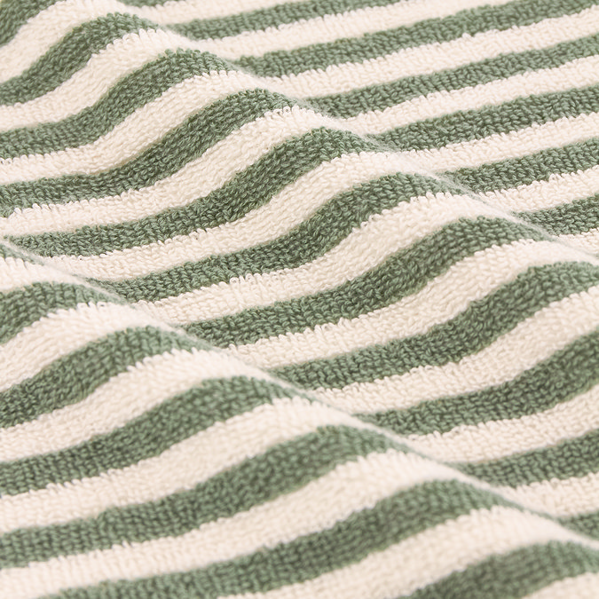 hebden stripe green and beige towel