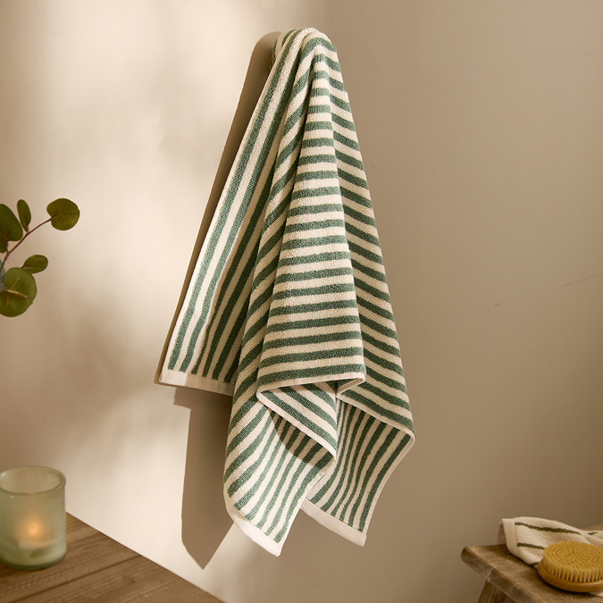 Hebden Green and Beige Towel