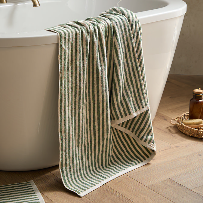 Hebden Green and Beige Towel