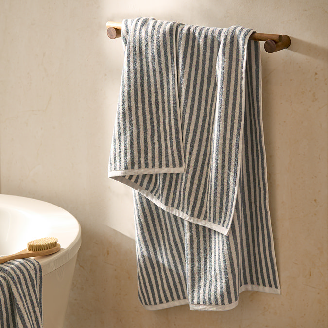 Hebden Grey and Beige Towel