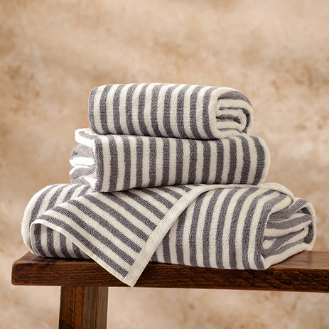 Hebden Grey & Beige towels