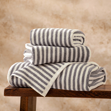 Hebden Grey and Beige Towel