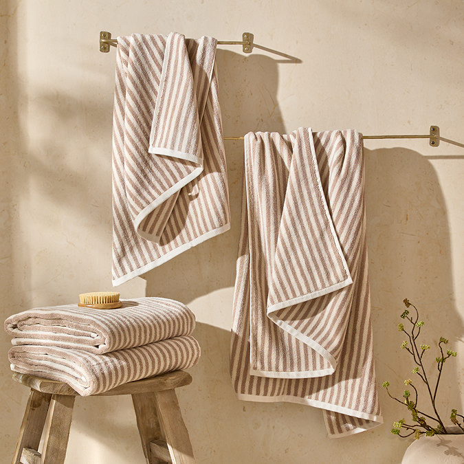 Hebden Natural and Beige towel