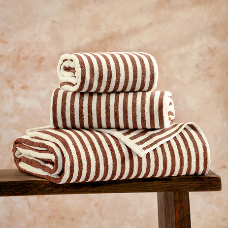 Hebden Pecan & Beige towels