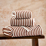 Hebden Stripe Towel - Pecan main image