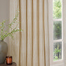 Hebden Striped Blackout Eyelet curtains in honey yellow over a window close up image