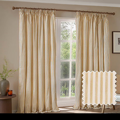 Hebden Blackout Honey Yellow - Pencil Pleat