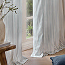 Hebden Stripe Blackout Pencil Pleat curtain in mineral blue image