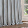 Hebden Stripe Blackout Pencil Pleat curtain in mineral blue image