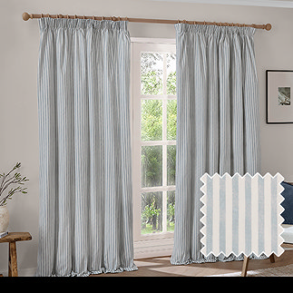 Hebden Blackout Mineral Blue - Pencil Pleat