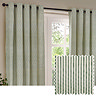 image of eyelet curtains with texture swatch cut out on top of it