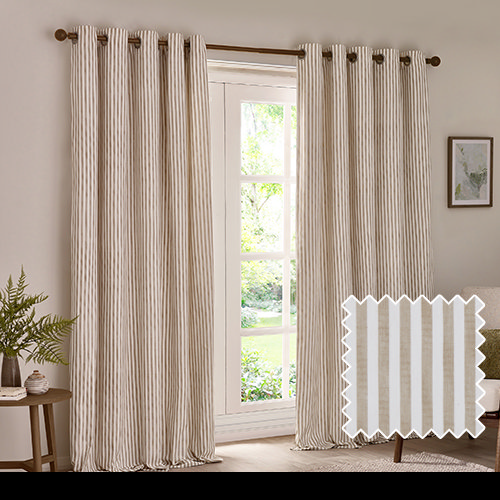 Hebden Striped Natural - Eyelet