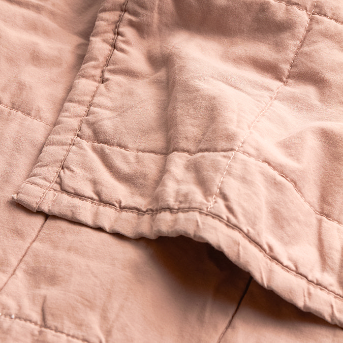 Hebden Washed Cotton 265x265cm Bedspread Cotta
