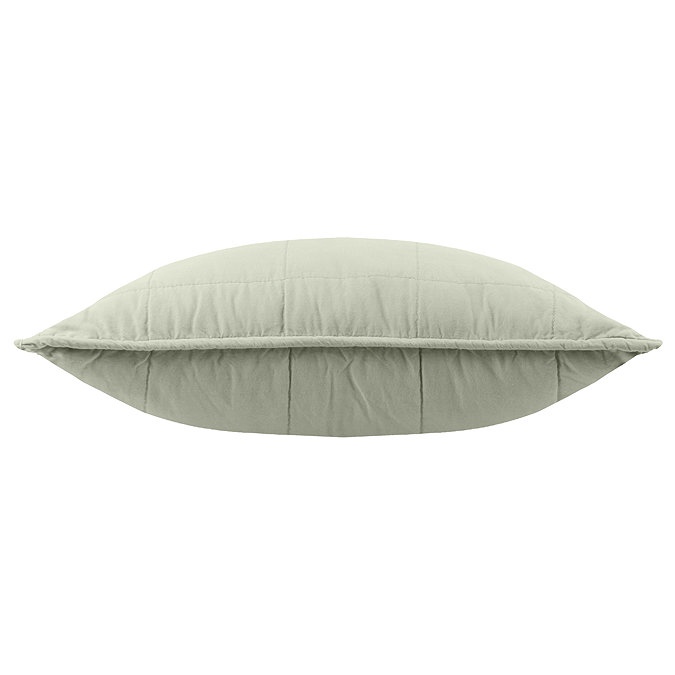 Hebden Washed Cotton 55x55cm Feather Cushion Bay Green