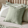 Hebden Washed Cotton 55x55cm Feather Cushion Bay Green