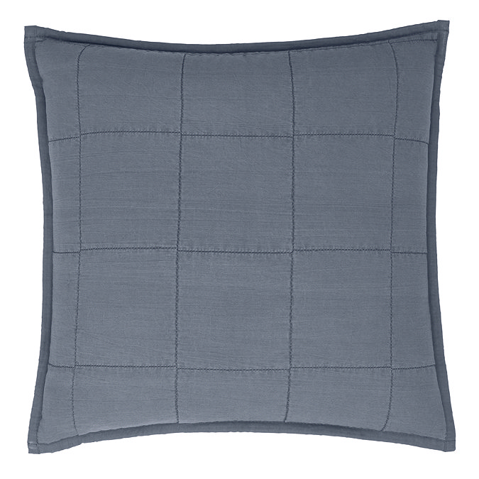 Hebden Washed Cotton Cushion 55x55cm Denim Blue