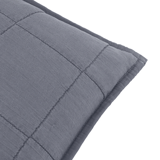 Hebden Washed Cotton Cushion 55x55cm Denim Blue