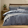 Hebden Washed Cotton Duvet Cover Set denim blue